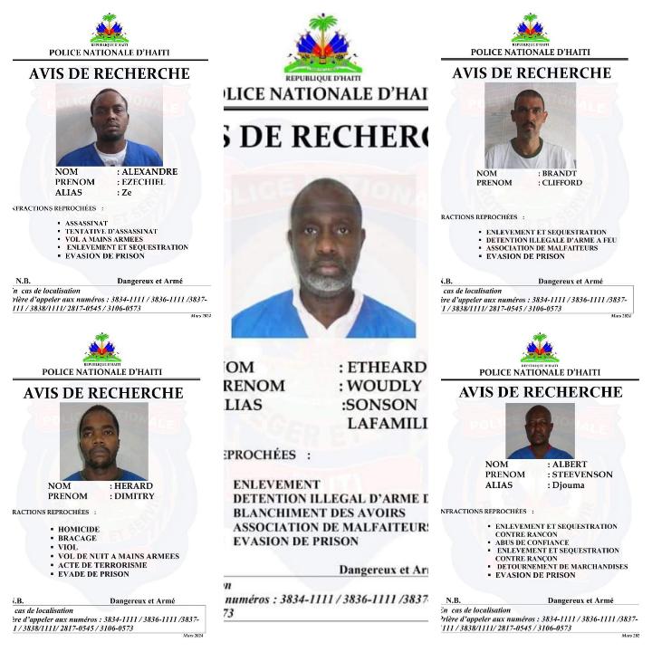 Opération “Évasion sous contrôle”: La Police Haïtienne intensifie la traque des fugitifs